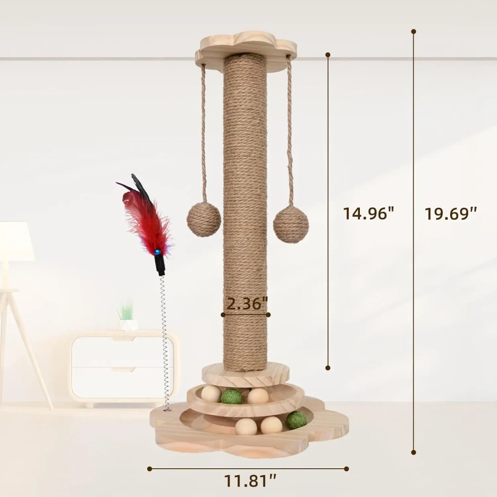 Cat Scratch Board Toy Turntable Durable Sisal Scratching Board Cat Supplies Cats Grab Column Cats Climbing Frame Pet Product