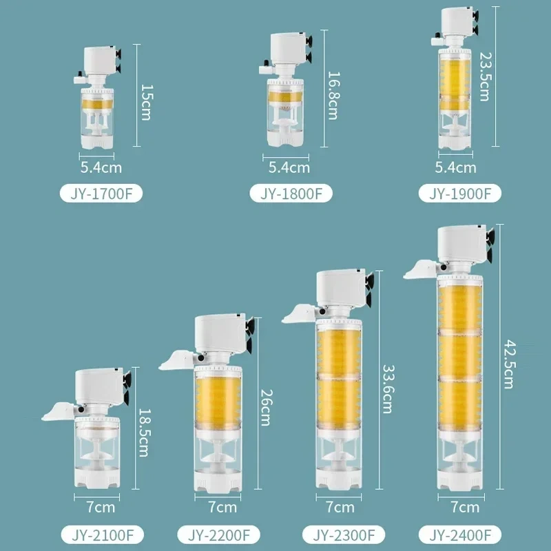 4-35W Aquarium Fish Tank Built-in Filter Three-in-one Cycle Sponge Aquarium Internal Filter Fish Stool Sucking Filter Air Pump