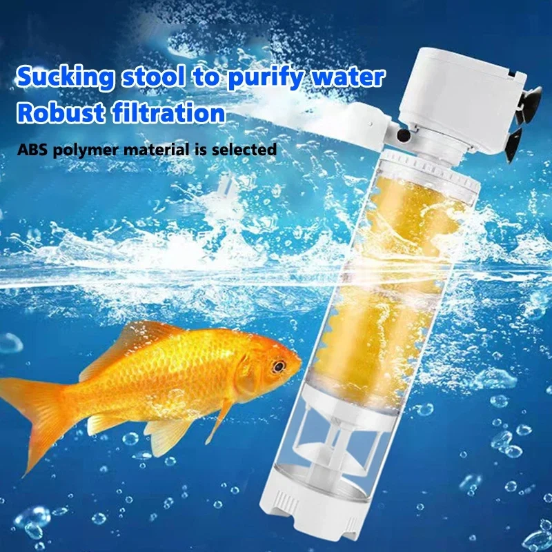 4-35W Aquarium Fish Tank Built-in Filter Three-in-one Cycle Sponge Aquarium Internal Filter Fish Stool Sucking Filter Air Pump