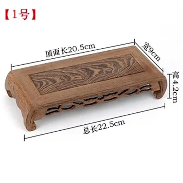 Natural Wooden Retro Base Shelf Fish Tank Flower Vase Bonsai Stand Artical Decor Pedestal Square Crafts Teapot Base Redwood