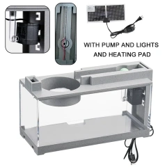 Fish tank + built-in light + water pump + heating pad