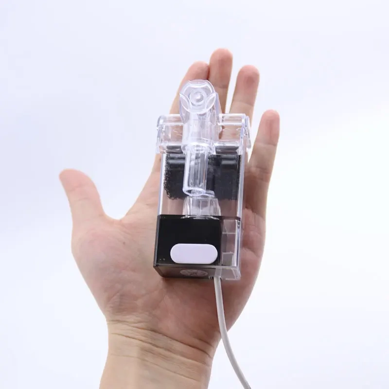 Aquarium Hang On Filter Mini Filter Fish Tank USB power interface 2.5W Flow 250H/L Suitable for fish tanks below 30cm