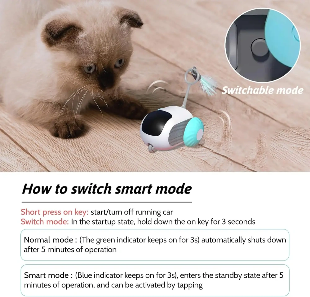 Remote Control Smart Electric Cat Toy,Interactive Cat Toys for Indoor Cats,Gravity Automatic Mobile Car Toy,Cat Mouse Toys
