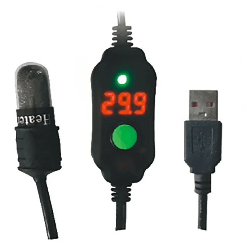10/15W Digital LED Electricheating Rods Mini USB Heater for Small Aquarium Fish Tank Rapid Temperature Rise Tank Heating Rod