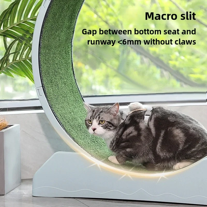Cat Climbing Frame Silent Rolling Cat Treadmill Exercise Wheel Plastic Claw Grinding Tool and Non-slip Cat Climbing Frame