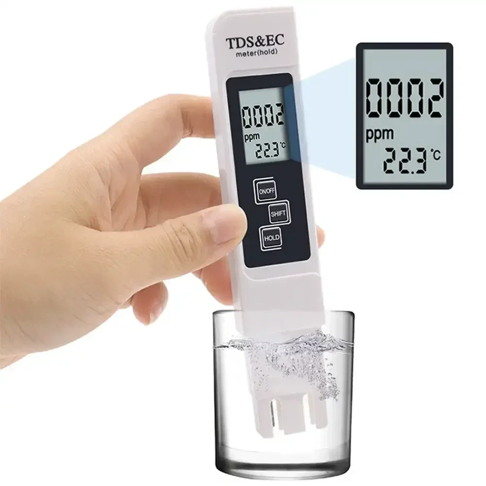 Professional 3 In 1 Tester Water Meter TDS EC Temperature Meter Digital LCD Water Testing Pen Purity Filter Water Quality