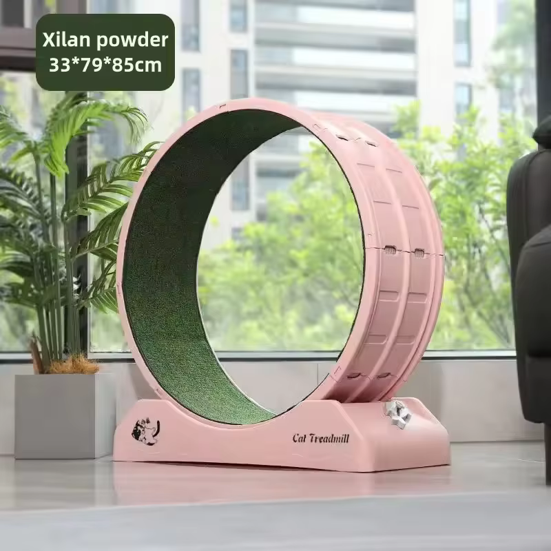 Cat Climbing Frame Silent Rolling Cat Treadmill Exercise Wheel Plastic Claw Grinding Tool and Non-slip Cat Climbing Frame