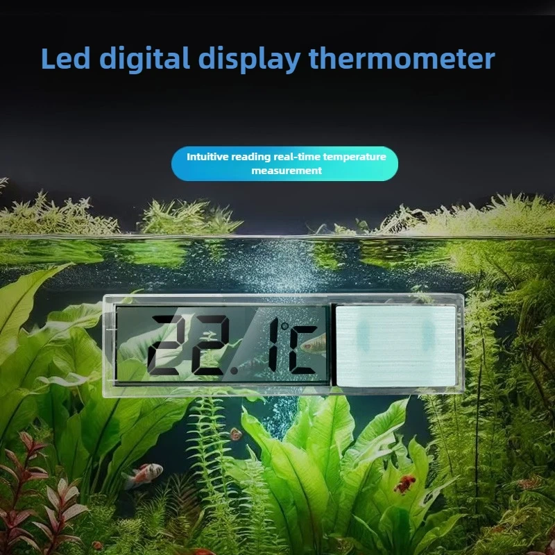 Aquarium Thermometer Electronic LCD Digital Fish Tank Temperature Measurement Fish Tank Temp Meter Aquarium Accessories