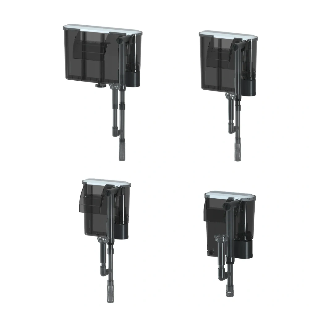 220V EU Plug Aquarium filter Wall-mounted fish tank filter External grass tank filter Water flow adjustable Suitable for 30-80CM