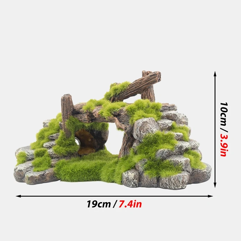 Creative Moss Rockery Shape Fish Tank Ornaments Decoration Landscaping Resin Rockery Aquarium Resin Rockery Home Craft Ornaments