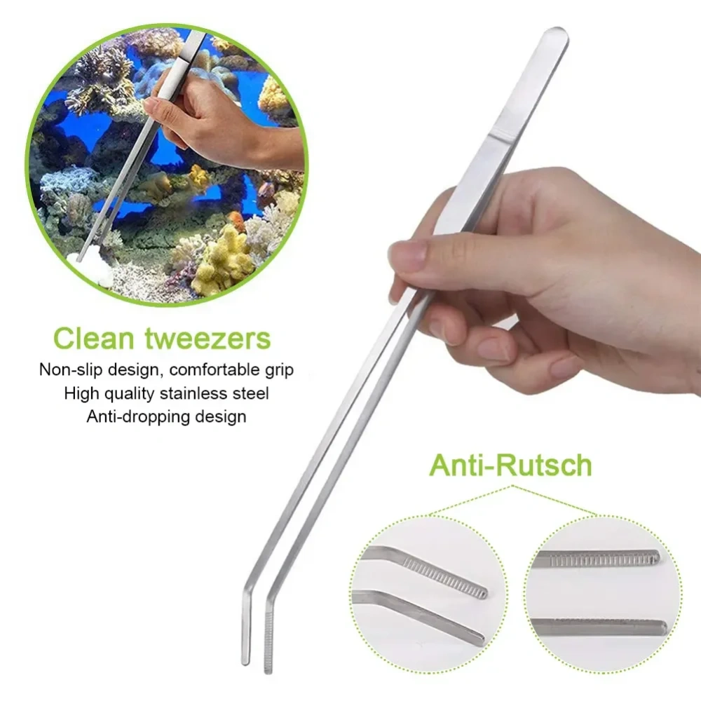 Aquarium Tank Aquascaping Tools Aquarium Scissor Tweezers Tool Stainless Steel Aquatic Plants Tools for Aquarium Maintenance
