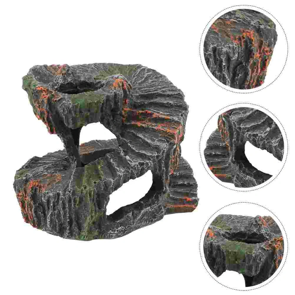 Resin Turtle Basking Platform Reptile Aquarium Adornment Fish Tank nament Terrarium Decor Pet Products TORTOISE