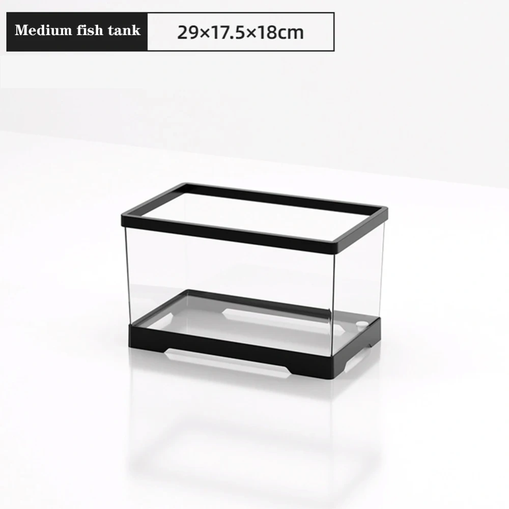 Large Transparent Turtle Tank Aquarium Fish Tank with Bottom Drain Reptiles Amphibians with Basking Platform Open Breeding Box