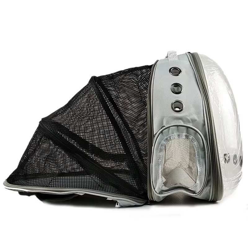 Cat Backpack Solid Space Capsule Pattern Zipper Closure Pet Carrier Portable Outgoing Small Size Animal Pattern Pets Carring Bag