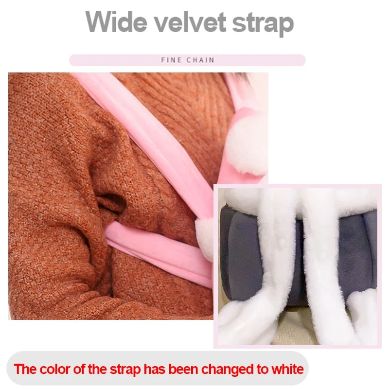 Pet Carrier Bag Cat Dogs Backpack Winter Warm Carring Plush Pets Cage Walking Outdoor Travel Kitten Hanging Chest Bag Cat Supply