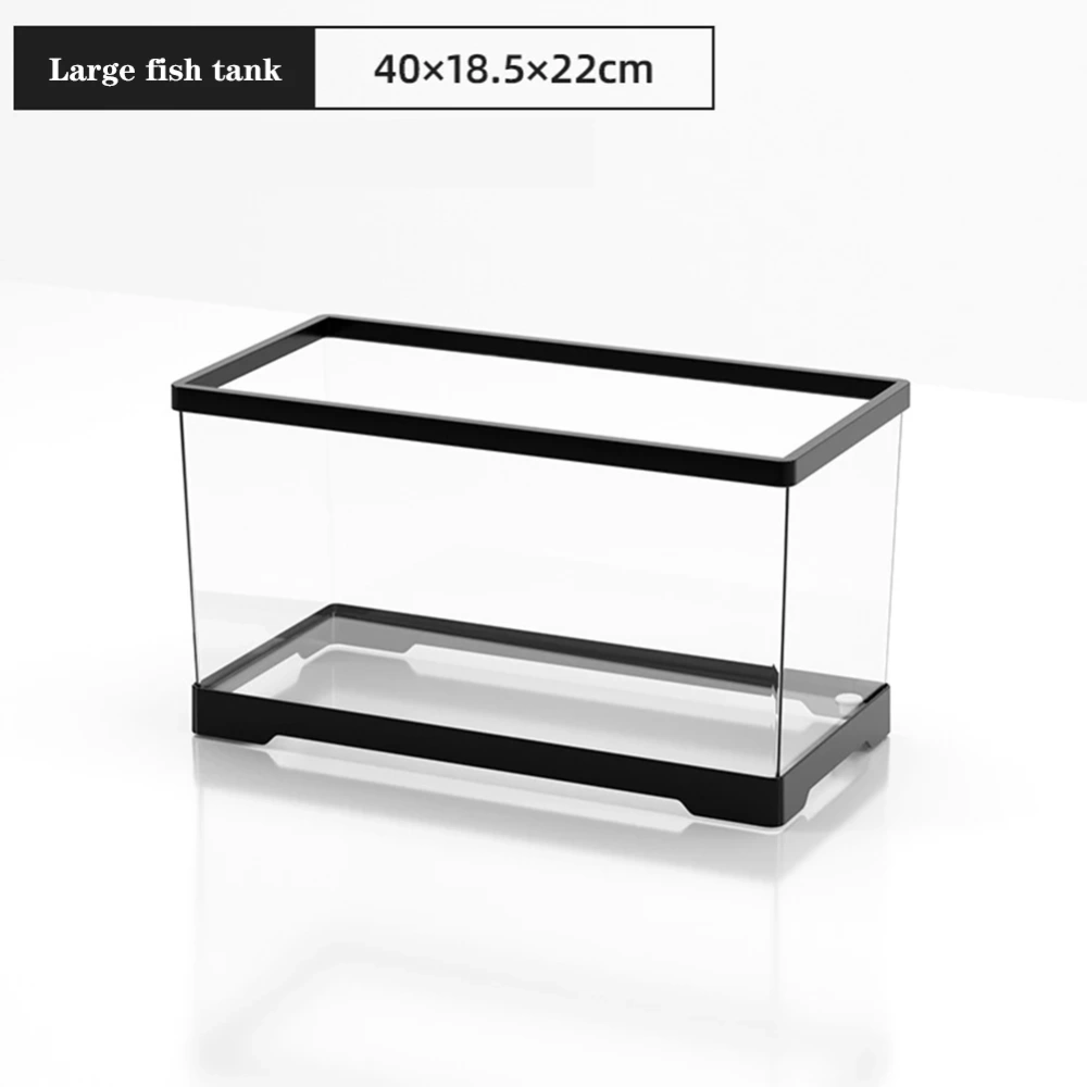 Large Transparent Turtle Tank Aquarium Fish Tank with Bottom Drain Reptiles Amphibians with Basking Platform Open Breeding Box