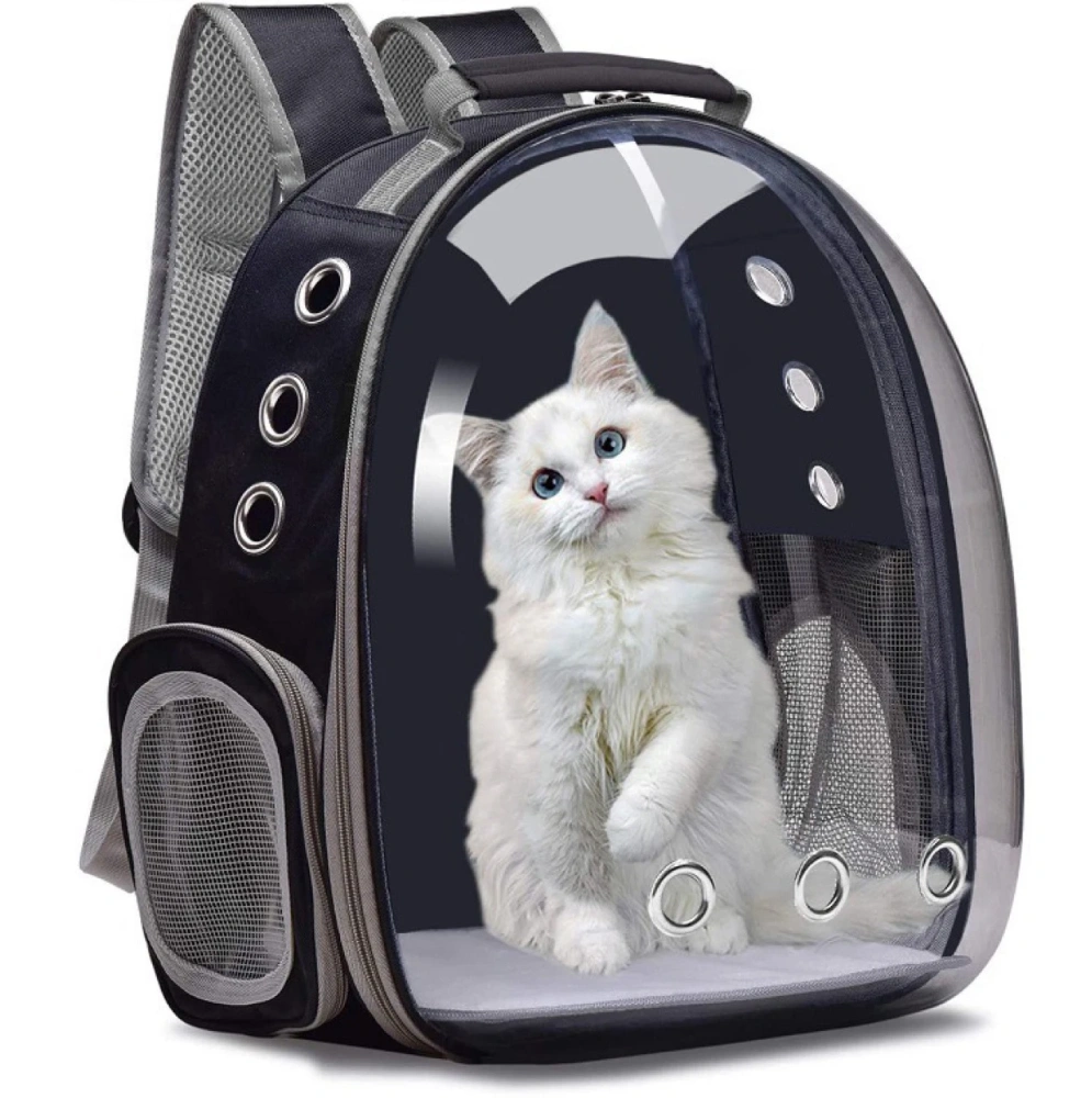 Cat Backpack Solid Space Capsule Pattern Zipper Closure Pet Carrier Portable Outgoing Small Size Animal Pattern Pets Carring Bag