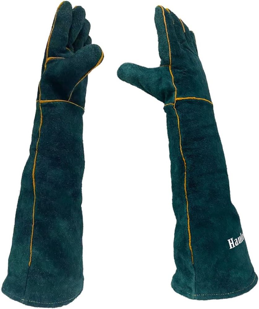 23.7 inch Animal Handling Gloves Bite Proof,Multipurpose Pet Glove for Grabbing Reptile, Grooming, Trips to Vet. Puncture & Scratch Resistant, Bite Proof for Cat Dog Bird Falcon Livestock Snake Large