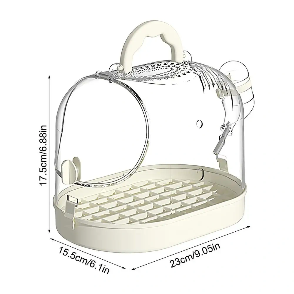Parrot Take-Out Transparent Cage Bird Travel Carrier Bird Transport Cage Parrot Go Out Backpack Bird Cage Escape-Proof Buckle
