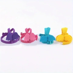 4pieces pink yellow blue purple