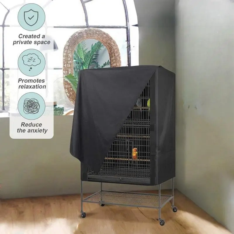 Bird Cage Cover Waterproof Dustproof Oxford Cloth Cage Cover Protective Bird Cage Supplies Two Handle Top Design Adjustable