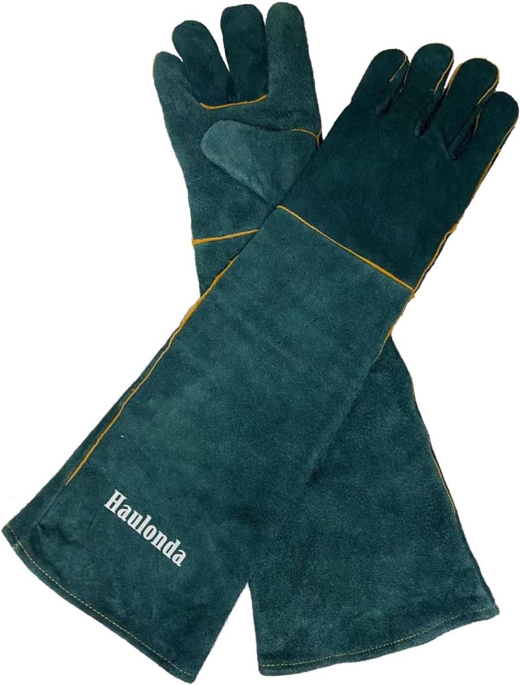 23.7 inch Animal Handling Gloves Bite Proof,Multipurpose Pet Glove for Grabbing Reptile, Grooming, Trips to Vet. Puncture & Scratch Resistant, Bite Proof for Cat Dog Bird Falcon Livestock Snake Large
