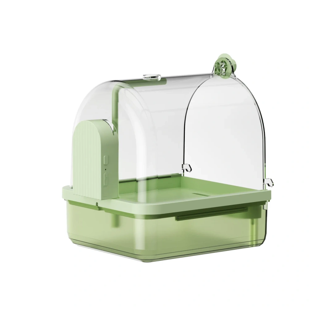 External Hanging Electric Sensing Automatic Large Bird Bath Box Cube Room Bathtub Shower Parrot Bath for Parakeet for Cage