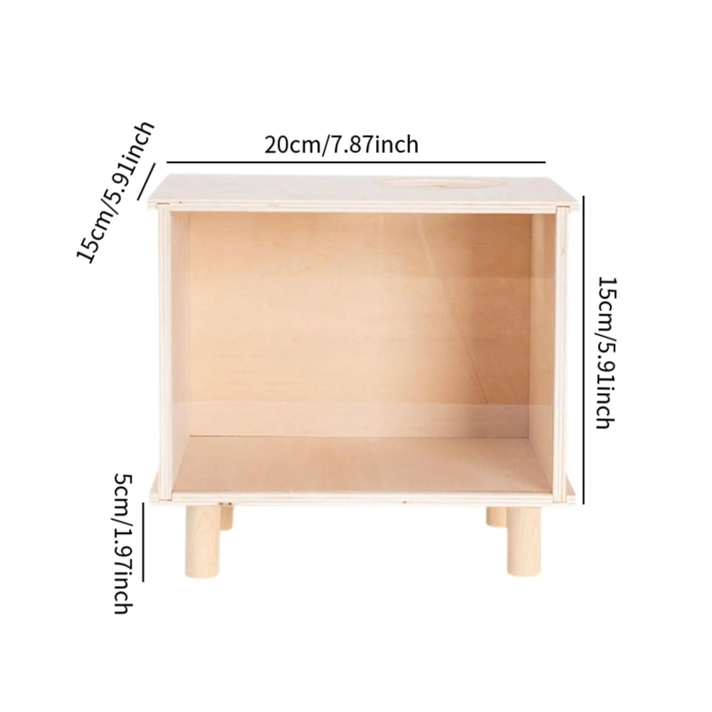 Wooden Hamster Digging Box Small Animals Sand Bath Box DIY Hamster Cage Decor for Rat Dwarf Gerbils Chinchillas Shelter