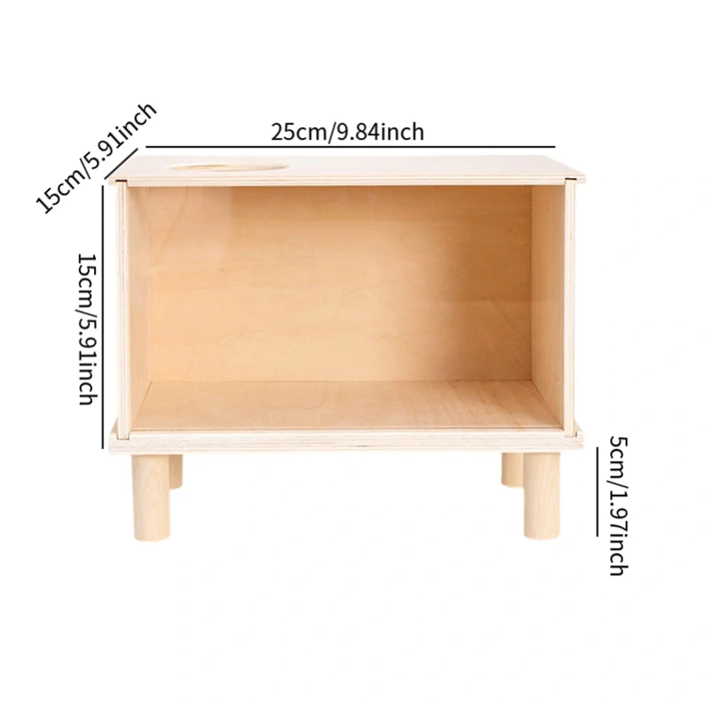 Wooden Hamster Digging Box Small Animals Sand Bath Box DIY Hamster Cage Decor for Rat Dwarf Gerbils Chinchillas Shelter