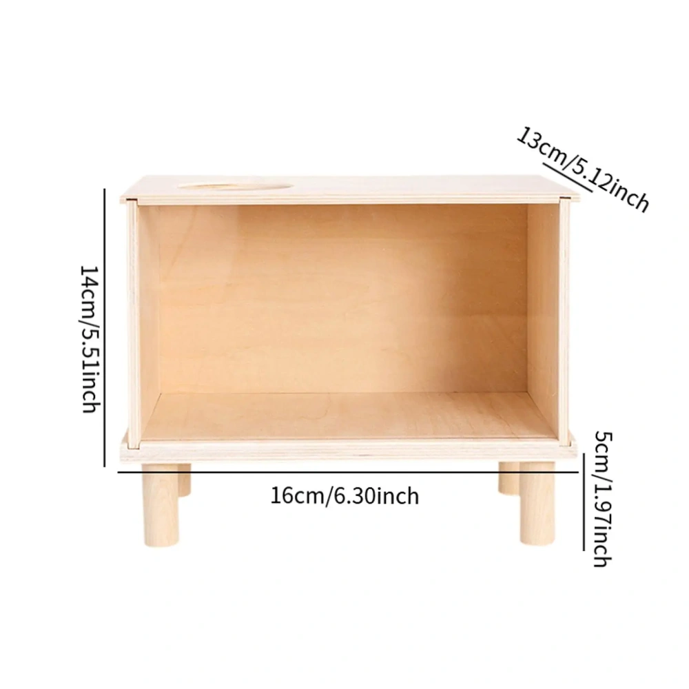 Wooden Hamster Digging Box Small Animals Sand Bath Box DIY Hamster Cage Decor for Rat Dwarf Gerbils Chinchillas Shelter