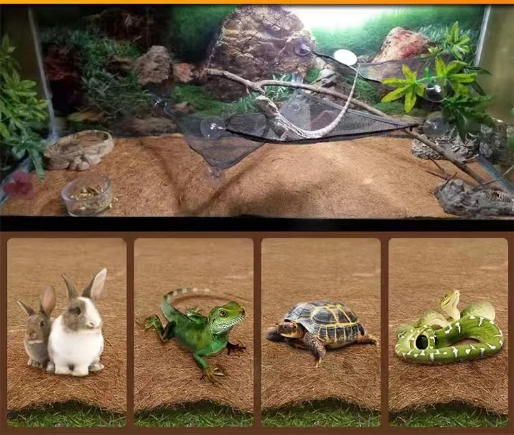 Lizard Snake Turtle Carpet Natural Pet Terrarium Liner Coir Mat Coconut Coir Brick Heat Mat Reptile