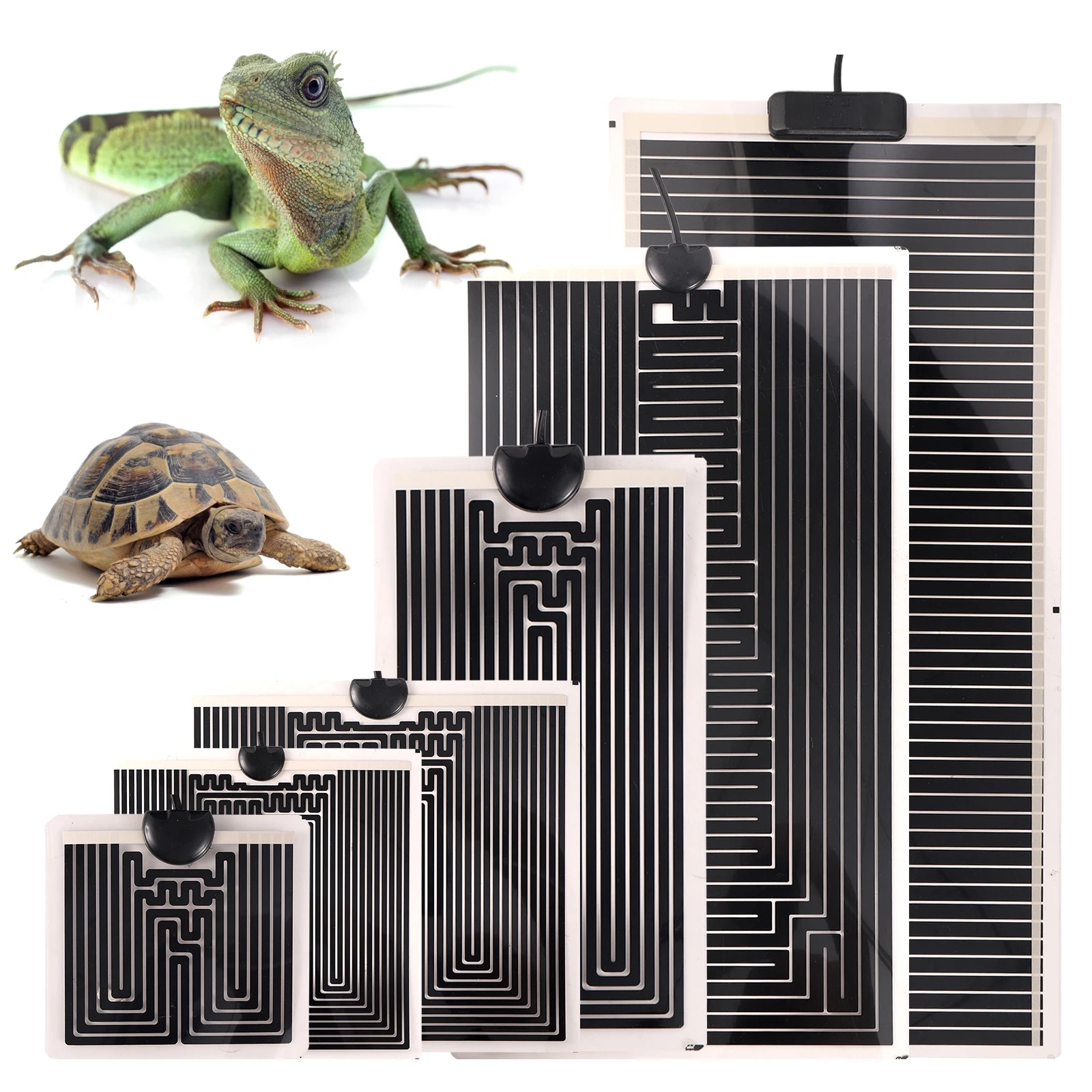EU Plug Reptile Heating Pad Heater Reptiles Warm Adjustable Temperature Controller Mat for Lizard Turtle Small Fish Tank