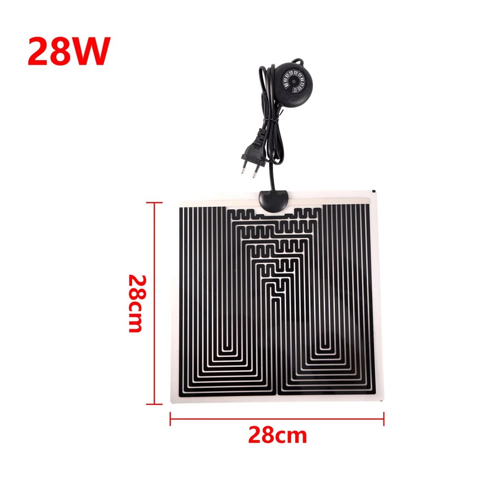 EU Plug Reptile Heating Pad Heater Reptiles Warm Adjustable Temperature Controller Mat for Lizard Turtle Small Fish Tank