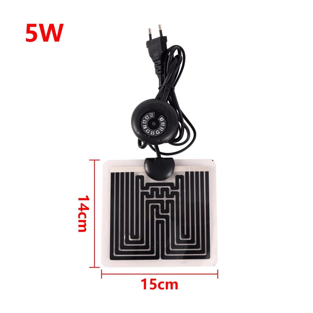 EU Plug Reptile Heating Pad Heater Reptiles Warm Adjustable Temperature Controller Mat for Lizard Turtle Small Fish Tank