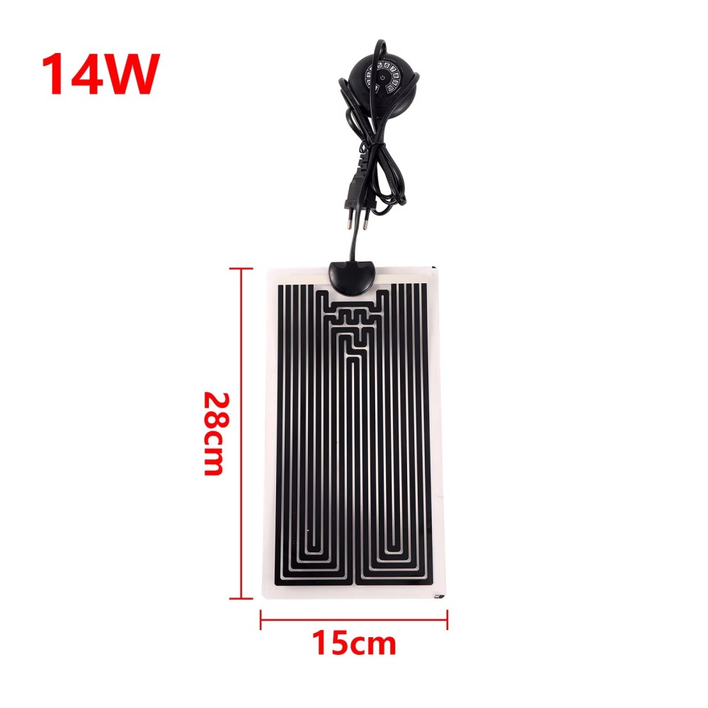 EU Plug Reptile Heating Pad Heater Reptiles Warm Adjustable Temperature Controller Mat for Lizard Turtle Small Fish Tank