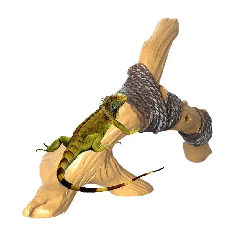 Reptile Resin simulation Branch fork Decoration Lizard Habitat Climbing Branch Ornament for reptiles climb exercise play hide