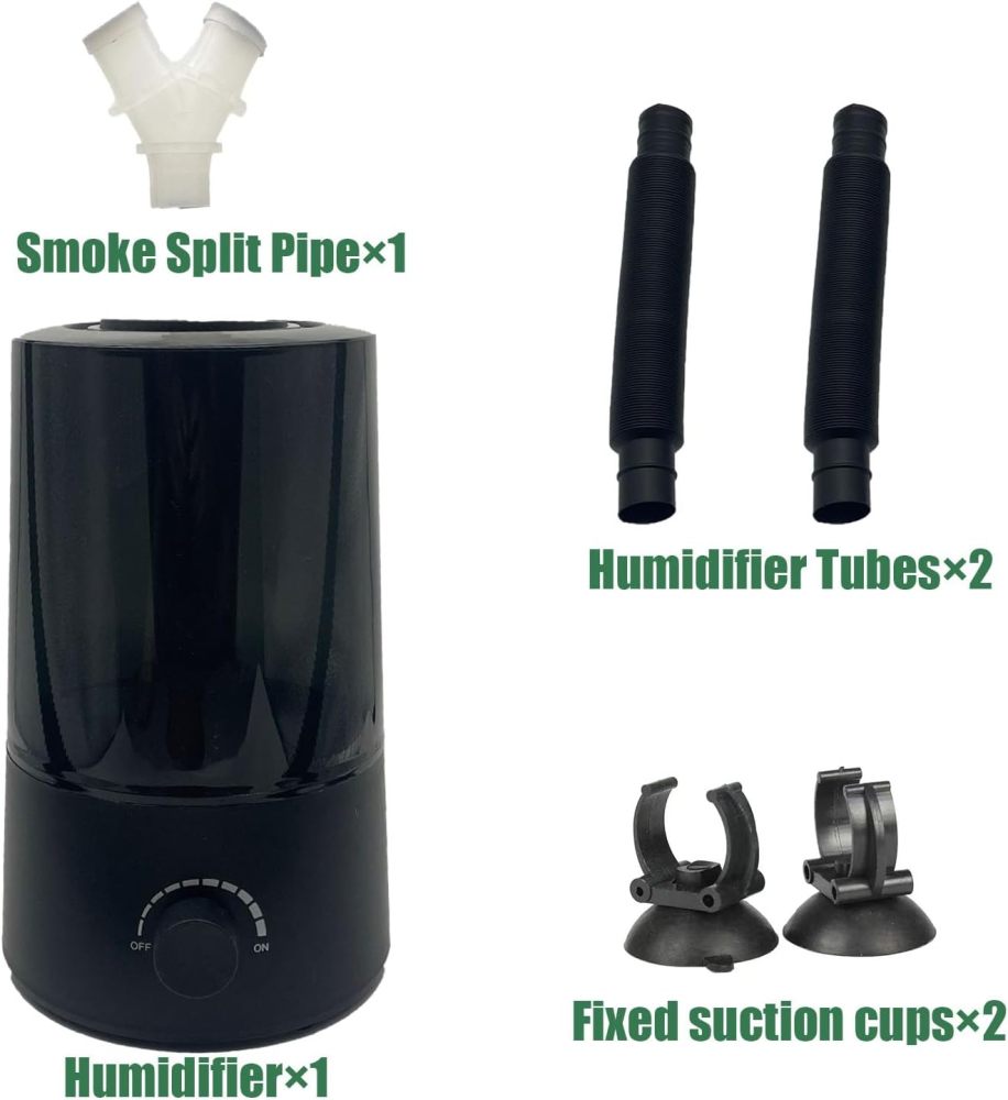 jzNchp-reptile humidifier fogger Dual Reptile Fogger & Plant Humidifier - 2.5L Tank Mister with Adjustable Nozzles, 11.8" H x 7" W for Reptile Tanks/Vivariums, Terrarium Plants Accessories