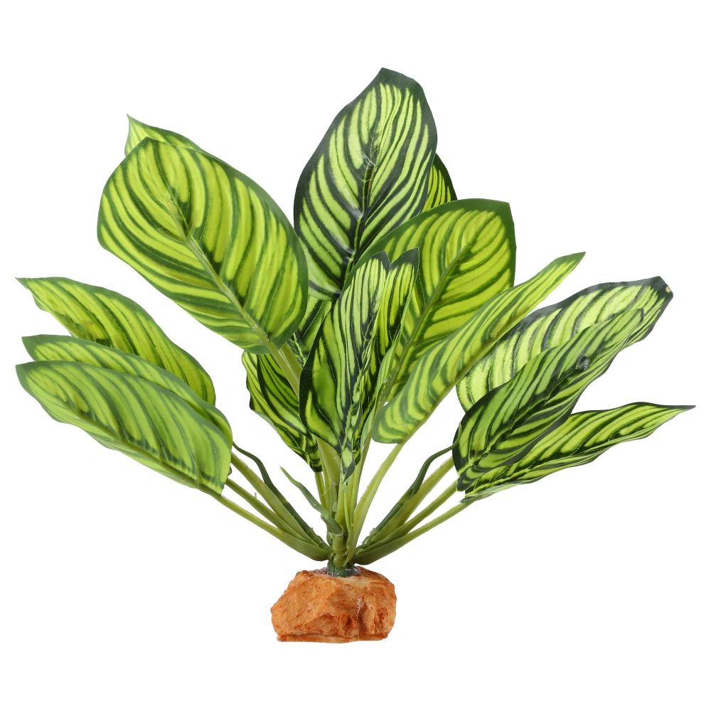 UXCELL Reptile Plants Terrarium Decoration Reptile Artificial Plant for Amphibians Lizard Habitat Decor Plastic Resin Plants