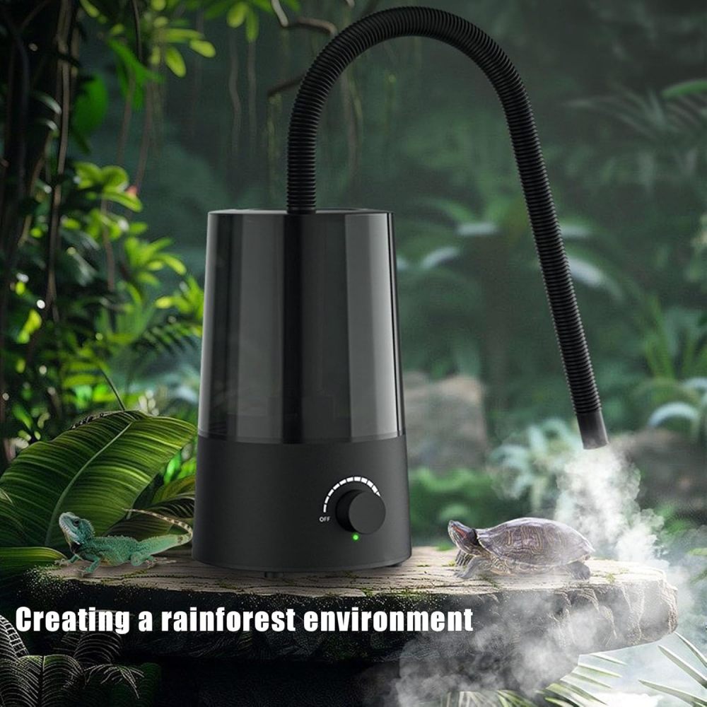 jzNchp-reptile humidifier fogger Dual Reptile Fogger & Plant Humidifier - 2.5L Tank Mister with Adjustable Nozzles, 11.8" H x 7" W for Reptile Tanks/Vivariums, Terrarium Plants Accessories