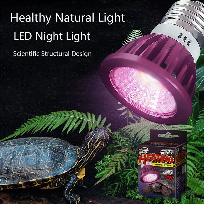 Reptile Night Lamp Imitation Moonlight Night Sleep Lighting Lamp for Turtle Lizard Snake Reptile Amphibian Pets Accessories