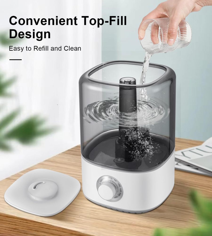 Reptile Humidifier Fogger, XAMATTS Terrariums Humidifier with 4L Reptile Mister Tank, Top Fill Adjustable Fogger with Extension Hose for Reptiles/Paludarium/Amphibians/Herps/Vivarium