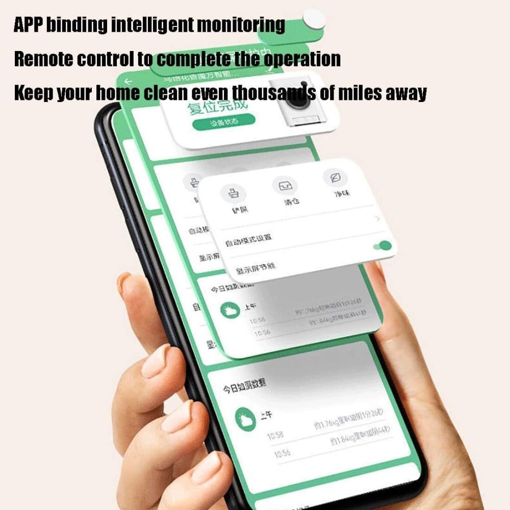 Self-Cleaning Cat Litter Box, Pull-Out Toilet Box, Self Cleaning Automatic Air Purifier, Touch Panel, Portable Handle for Easy Movement, App Binding Intelligent Monitoringlarge Splash-Proof Cat