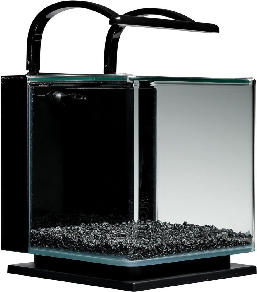 Marineland Contour 3 Aquarium Kit 3 Gallons, Rounded Glass Corners, Includes LED Lighting