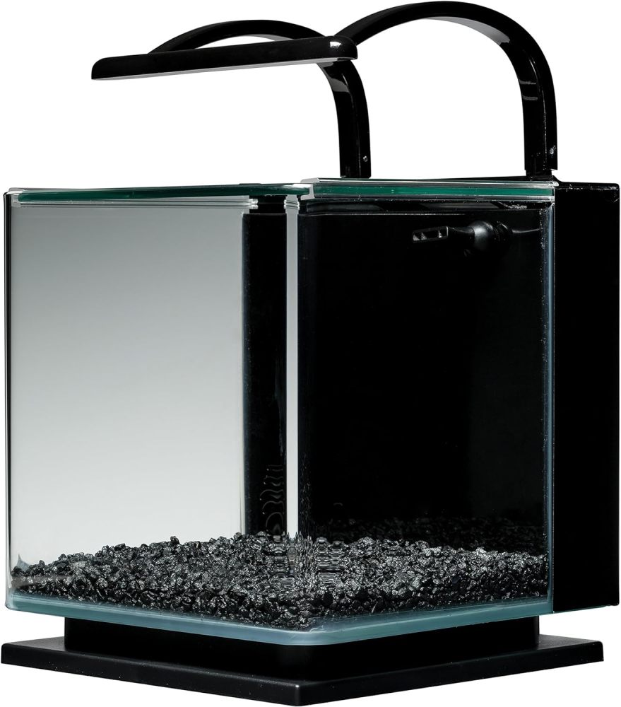 Marineland Contour 3 Aquarium Kit 3 Gallons, Rounded Glass Corners, Includes LED Lighting