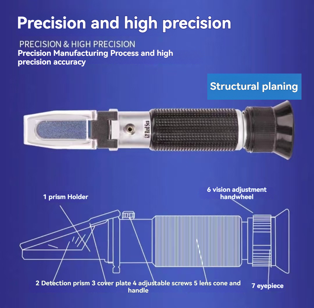 Salinity Refractometer for Seawater and Marine Fishkeeping Aquarium 0-100 PPT with Automatic Temperature Compensation
