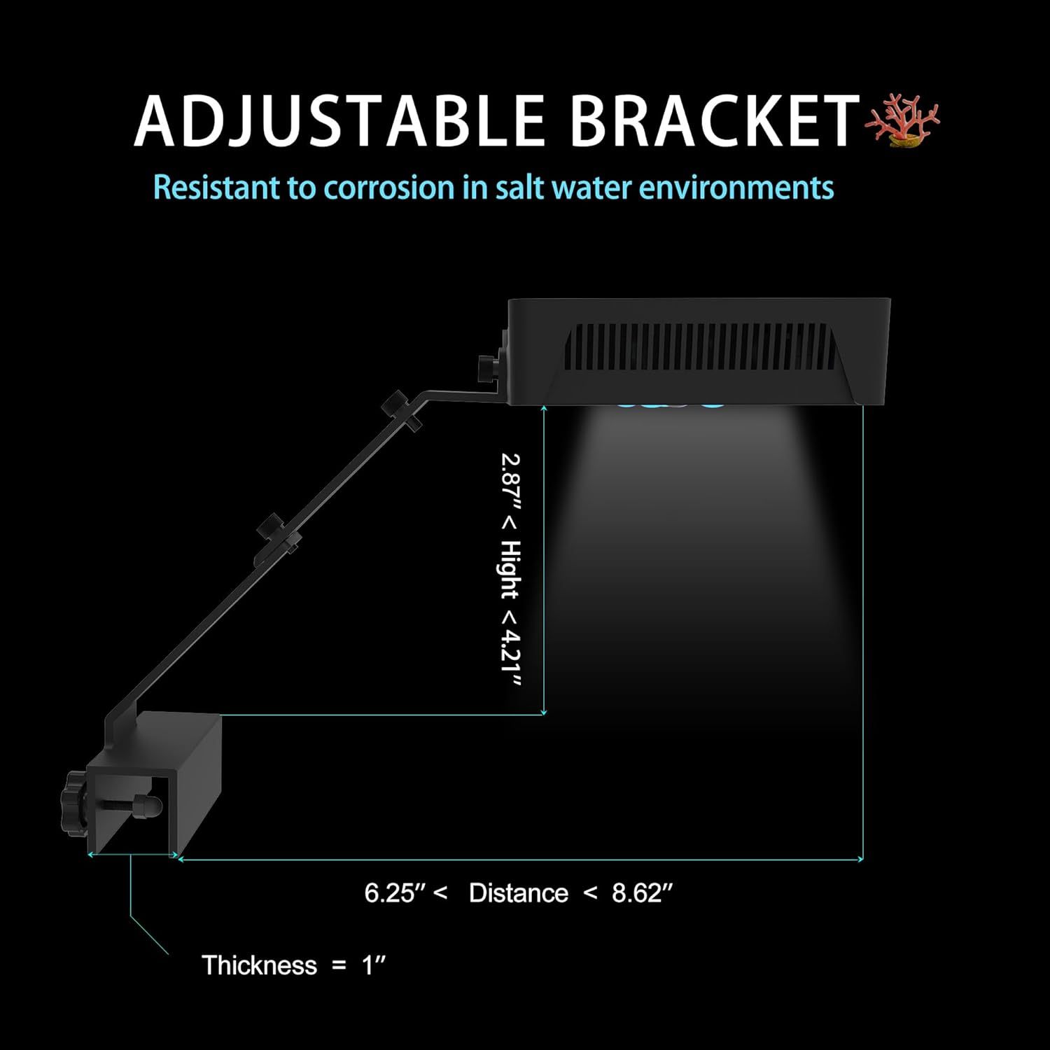 Aquarium Light –3rd Generation A029 Aquarium LED Light 30 Watts Saltwater Light with Touch Control, 5W LED Chips for Coral Reef Nano Fish Tank Marine Tanks with Timer & Screen (A029)