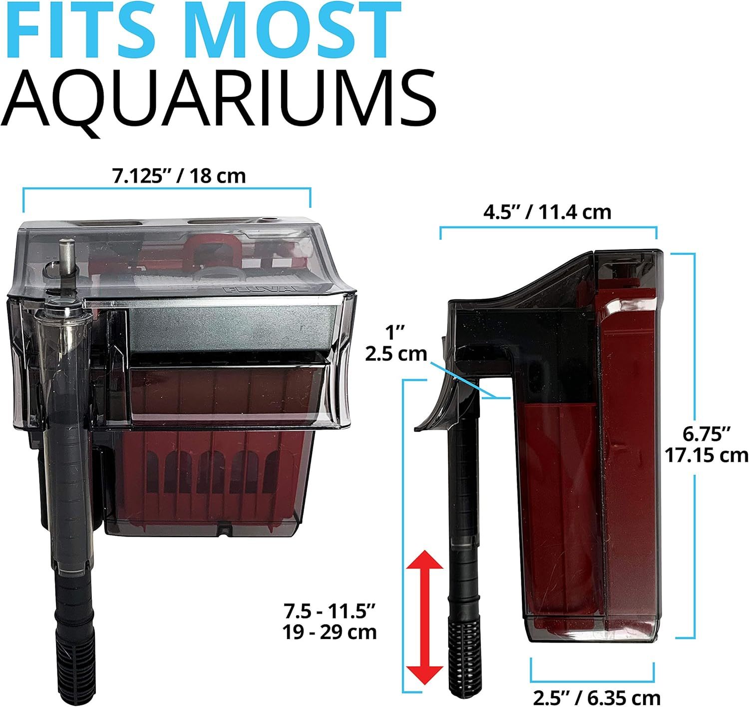 Fluval C2 Power Filter, Fish Tank Filter for Aquariums up to 30 Gal.