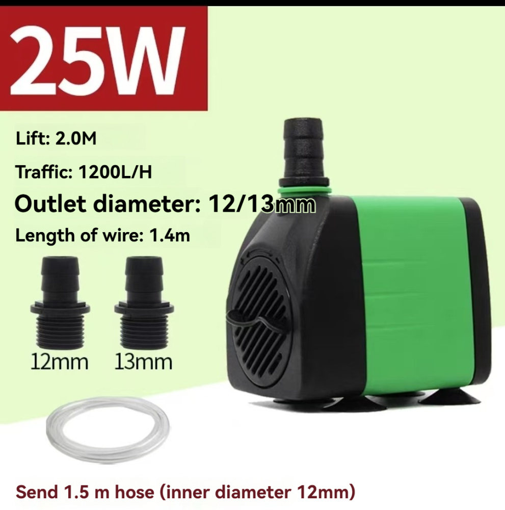 Petkcy 800GPH Submersible Pump & 1-Pack LCD Digital Aquarium Thermometer, Ultra Quiet Water Pump with 10ft High Lift, for Fish Tank, Pond, Aquarium, Statuary, Hydroponics