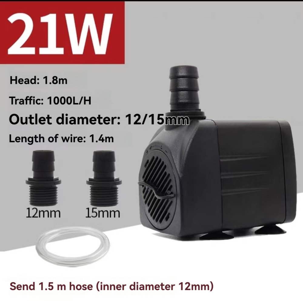 Petkcy 800GPH Submersible Pump & 1-Pack LCD Digital Aquarium Thermometer, Ultra Quiet Water Pump with 10ft High Lift, for Fish Tank, Pond, Aquarium, Statuary, Hydroponics