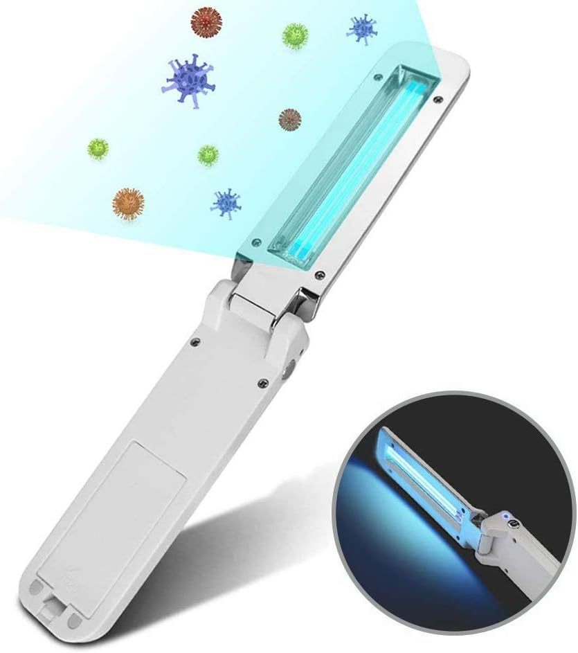 UV Light Sanitizer & Ultraviolet Disinfection Device (Portable UV-C Cleaner for Home, Car, Bathroom | Foldable UVC Disinfection Bulb | Kill 99% of Germs, Bacteria, Viruses | USA)